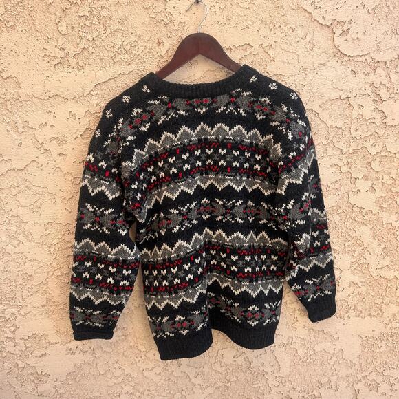 Vintage Shetland Wool Geometric Grandpa Sweater Size P(S/M) - Picture 2 of 4